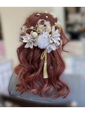 ハーフアップヘアアレンジ