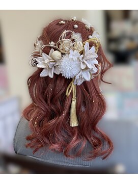 オリーブ 美容室 ハーフアップヘアアレンジ