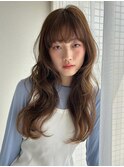 ナチュラルレイヤー　アンニュイヘア　ベージュカラー
