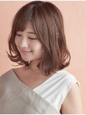 シフォンミニマムボブミディ　#モード#3Dカラー#ジグザグバング