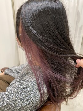 アドラーブル はなみずき店(adorable) 大人可愛い大人美人小顔立体カットインナーカラー透け感