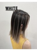 切りっぱなしボブ バレイヤージュ