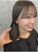 スモーキーグレージュ/透明感カラー/顔周りカット/登戸