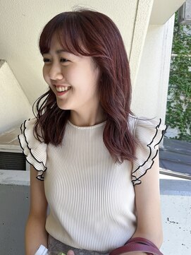 ラミエ バイ メルト 吉祥寺(lamie by melt) "久保田"ブリーチなしピンクブラウンミディアムレイヤーカット