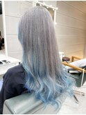 ホワイトブルーアッシュネイビーブルーカラーブルーバイオレット