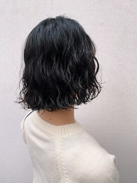 フェンヘアーアイス 中目黒(Fen.hair ici) 前髪艶感結べるボブふんわり丸みカールデジタルパーマ大人美人