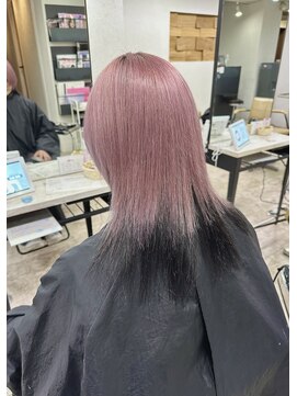 プライズ 成増店(prize) ピンク×ブラックハイトーンシアーカラー成増大山