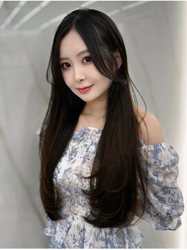 コア 銀座(COA) 小顔レイヤー　前髪顔周り　髪質改善縮毛