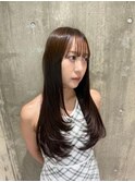 秋冬のうる艶ヘアカラー レイヤーカット/前髪/韓国風/酸熱Tr