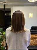外ハネシルエットで可愛らしく 髪質改善ケアの冬カラー#2