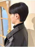 メンズ韓国風 ダウンパーマ ニュアンスパーマ センターパート