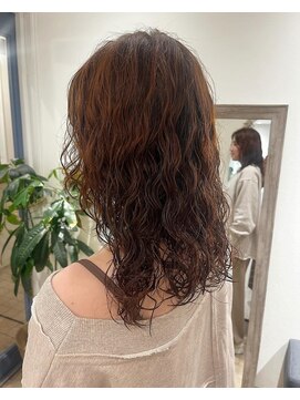 メルト 吉祥寺(melt) コーラルオレンシこなれミディアムニュアンスパーマ吉祥寺20代