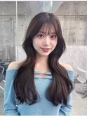 美髪韓国レイヤーイメチェン似合わせ小顔シースルーワイドバング