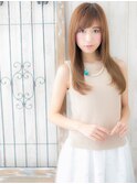 辻堂/髪質改善/斜めバングフェイスフレーミング!レイヤーロングf