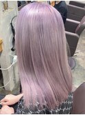 ダブルカラーミルクティーベージュカラーショートボブブリーチ