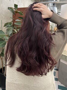 ノード(NODE) 栄カットカラー透明感ナチュラルロング　ダブルカラー