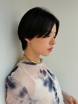ガーデン 銀座(GARDEN) ショート 黒髪 センターパート カット 似合わせヘア 顔まわり