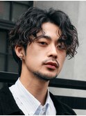 仙台スパイラルパーマメンズセンターパートルーズパーマウルフ◯