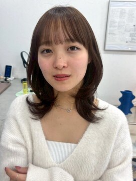 ハニー 町田(HONEY) ボブレイヤーカット/ミディアムレイヤー/ココアブラウン/韓国3