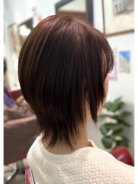 大人女子＊小顔見えショートウルフ