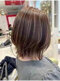 大人可愛いハイライトカラー