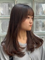 フェイス 石川町 (FACE) ナチュラルレイヤー×艶髪ブラウン|小顔見え韓国風ヘア