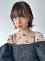 オーセン(Authen.) ダークブラウン×フェイスフレーミングくびれボブ