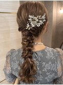 《巴結生》結婚式ヘア/編みおろし/ヘアセット