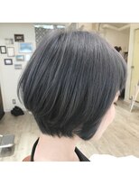 レンク(LENC)&nbsp;Coast.ショートボブ×シルバーアッシュ×クリアアッシュ