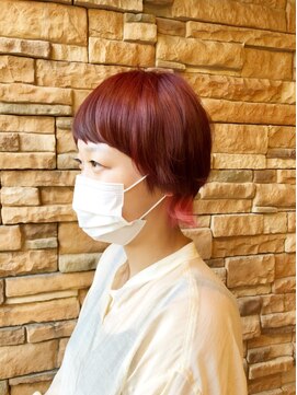 エノモト(ENOMOTO) スカーレット×個性的マッシュウルフ◎レイヤーカット