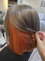 ルー(loup)&nbsp;グレージュ/インナーカラー/オレンジ/アンブレラカラー/天神