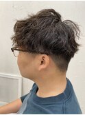 刈り上げマッシュ×ツイストスパイラルパーマ