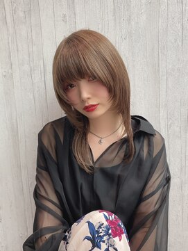 リアイス(Re:ICE) ミニウルフ/くすみブルー/流れるレイヤー/インナーハイライト