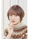 ナチュラルハンサムショートボブ/シースルーバング/20代30代