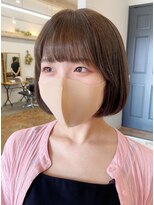 カノエ 福岡香椎店(canoe)&nbsp;大人ガーリー 愛されショート　ピンクブラウン  丸みボブ