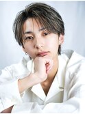 コンマバング韓流ニュアンスパーマセンターパートウルフカット