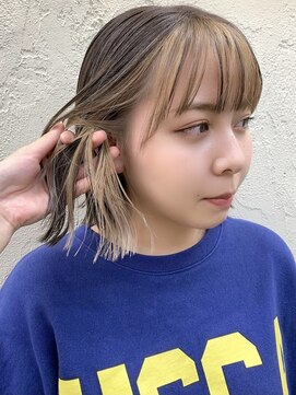 ヒート バイ アンカットラウンジ 渋谷(HEAT by UNCUT&LOUNGE) ミルクティーカラー/インナーカラー/ケアブリーチ/ハイライト