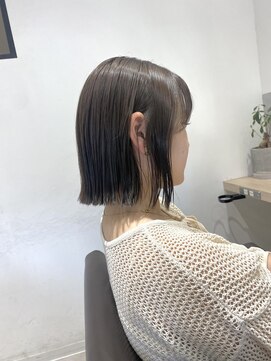 トマト(TOMTO) 【RYOHEI】くすみラベンダーグレージュ_切りっぱなしボブ