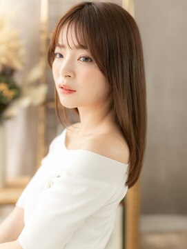 カバーヘアアンドスパ ブリス 浦和(COVER HAIR&SPA bliss) 大人フェミニン顔まわりレイヤー艶髪セミディa浦和20代30代40代