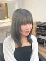 イオエ(ioe) 黒髪/ボブルフ/ネビージュ/小顔/ワンレン/髪質改善/グレージュ