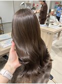 韓国ヘア髪質改善ブリーチなしダブルカラーオリーブベージュ