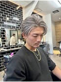 バレイヤージュ風ホワイトメッシュ