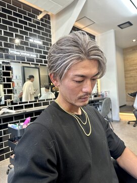 メンズ ラピス 横浜店(Men’sLapis) バレイヤージュ風ホワイトメッシュ