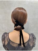 【ふわシニヨン】結婚式/二次会/同窓会/銀座/有楽町/ヘアセット