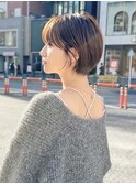 20代/30代/ニュアンスカラー/小顔/前髪カット/ショート/表参道