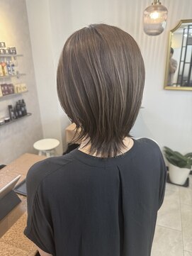 ファイブ ノーヴル カラット(5 Noble ct.) ナチュラルレイヤーボブ×グレージュ