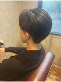 癖を活かしたフェザー風センターパート