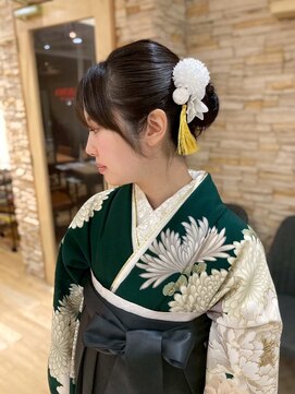 アロマ ヘアー ルーム 新宿店(AROMA hair room) 成人式/卒業式セット☆編み込みアレンジ/シニヨン/和装/袴/上品