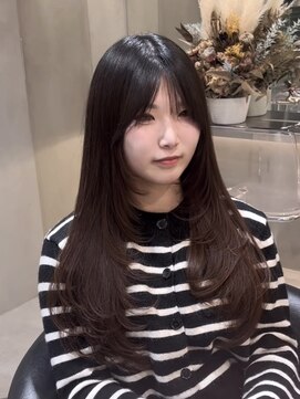 オリーブグレー/レイヤーカット/黒髪/マロンベージュ/横浜