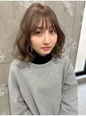着物ヘア/大人ガーリー/ダークアッシュ/似合わせカット/渋谷